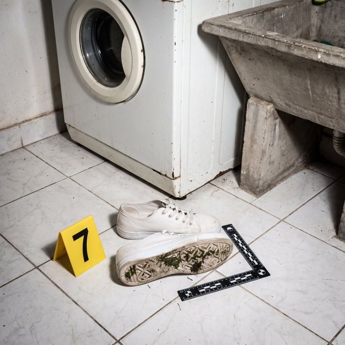 Zapatillas en el lavadero con marcador 7
